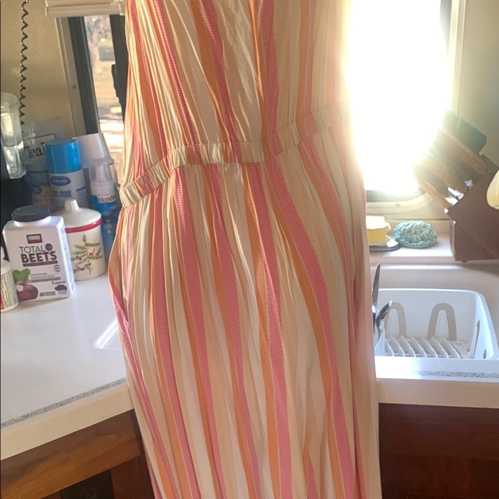 Matilda Jane Pink and Cream Halter Jumpsuit - Picture 3 of 5